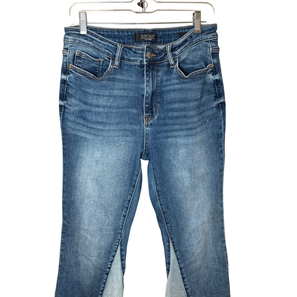 Judy Blue Georgia Panel Flare Jeans Bell Bottoms Size 11/30 - Picture 3 of 10